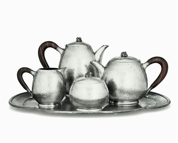 A silver tea set, Alessandria, 1935/45