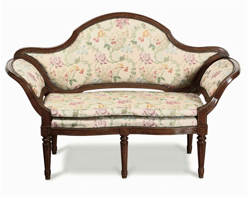 Piccolo divano in stile Luigi XVI, inizio XIX secolo  - Asta Antiquariato - Cambi Casa d'Aste
