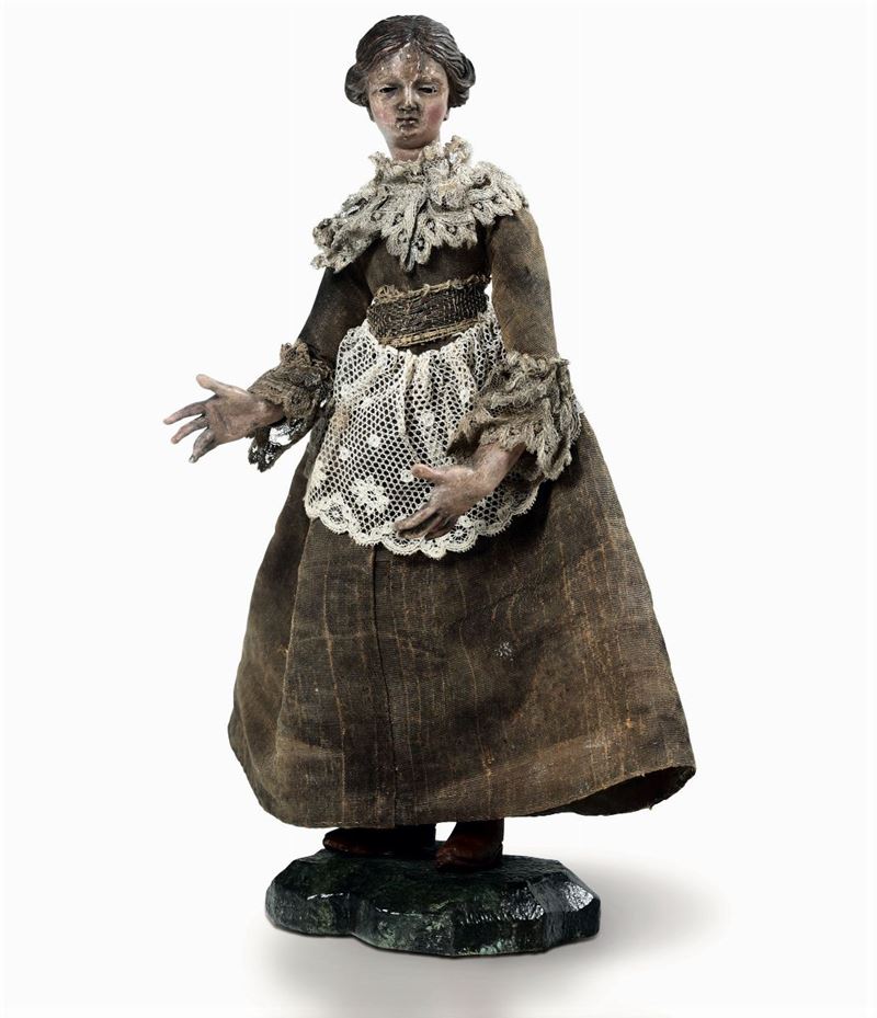 Giovane donna ricca. Manifattura genovese del XVIII secolo  - Asta Scultura e Oggetti d'Arte - Cambi Casa d'Aste