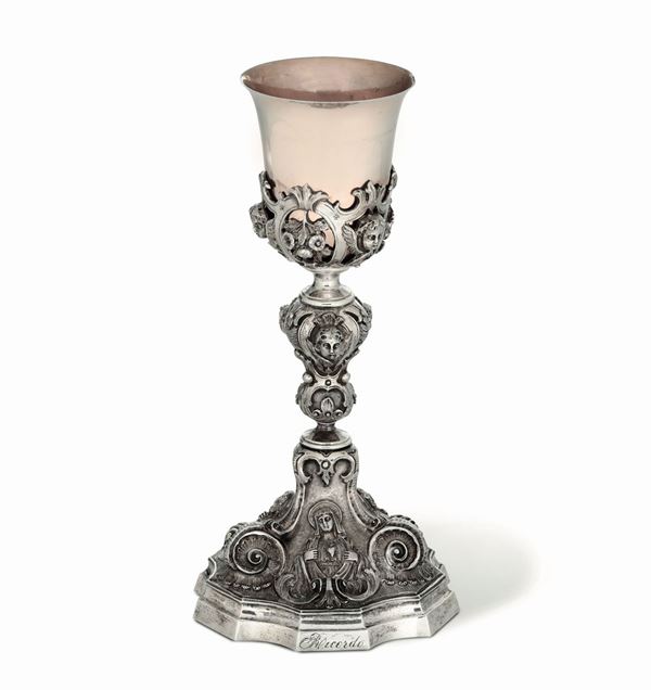 A silver goblet, Italy, late 1800s