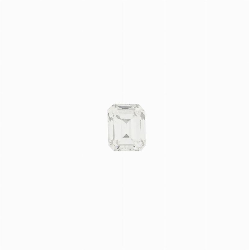 Emerald-cut diamond weighing 5.90 carats. Gemmological Report R.A.G. Torino n. DR19010  - Auction Fine Jewels  - Cambi Casa d'Aste