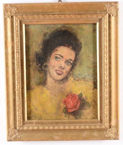 Venanzio Zolla (1880 - 1961) Ritratto Femminile