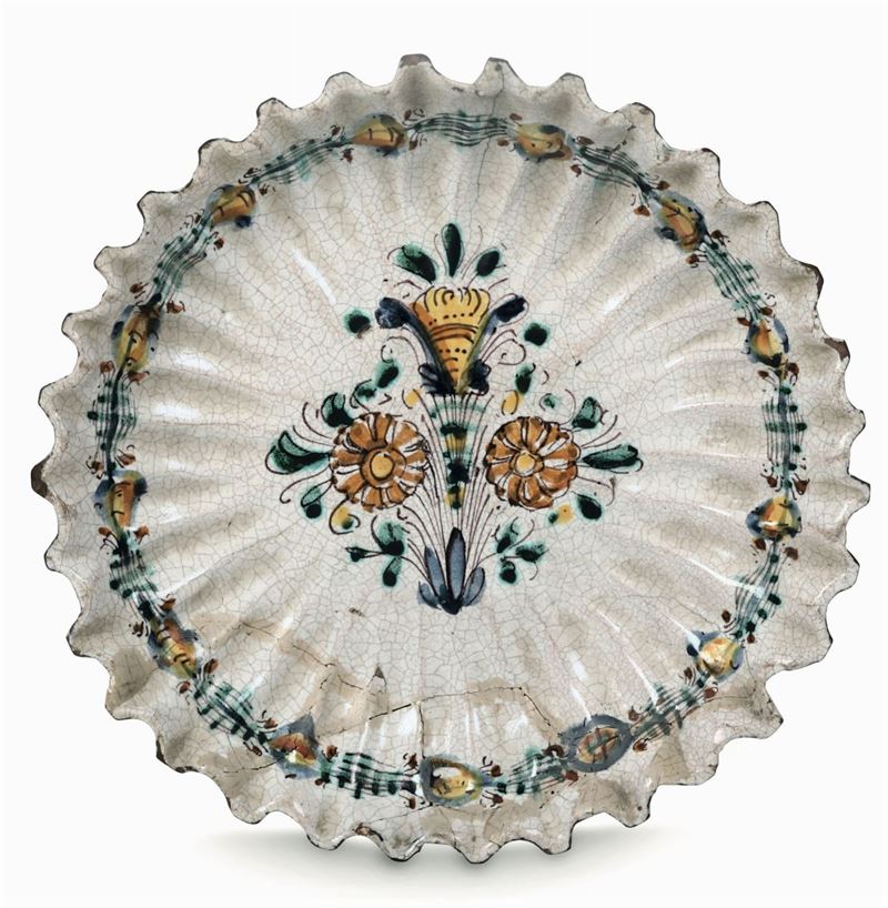 Coppa baccellata Zona sud di Siena, XVII secolo  - Auction Fine Art - Cambi Casa d'Aste