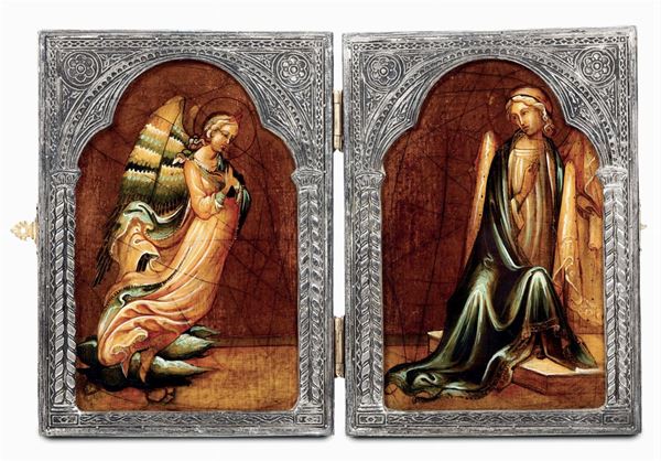 A diptych of the Annunciation, Italy, mid 1900s
