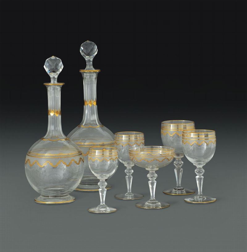 Servizio di bicchieri, XX secolo  - Asta L'Art de la Table - Cambi Casa d'Aste
