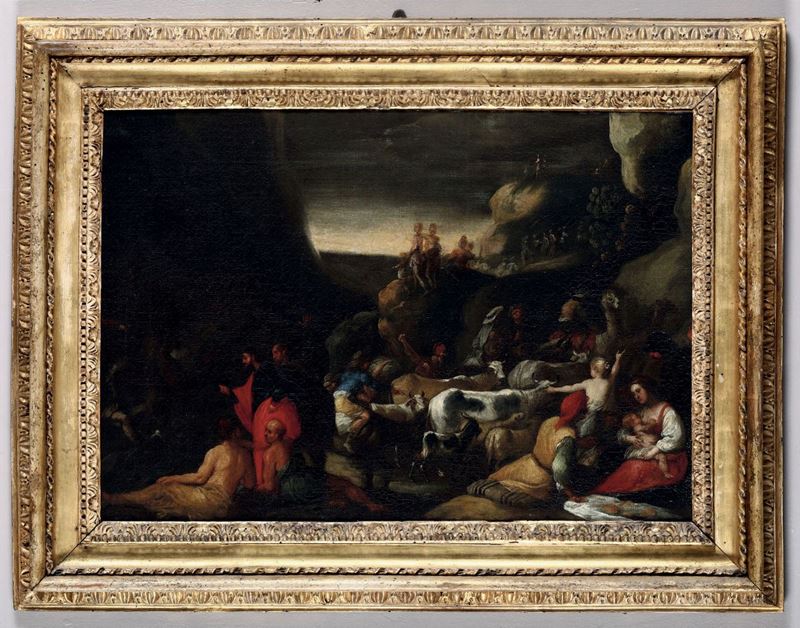 Cornelio De Wael (Anversa 1592 - Roma 1667), cerchia di Scena biblica  - Asta Antiquariato - Cambi Casa d'Aste