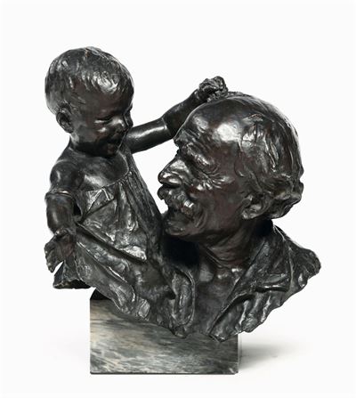 Cesare Reduzzi (1857 - 1911)nonno con Bambino