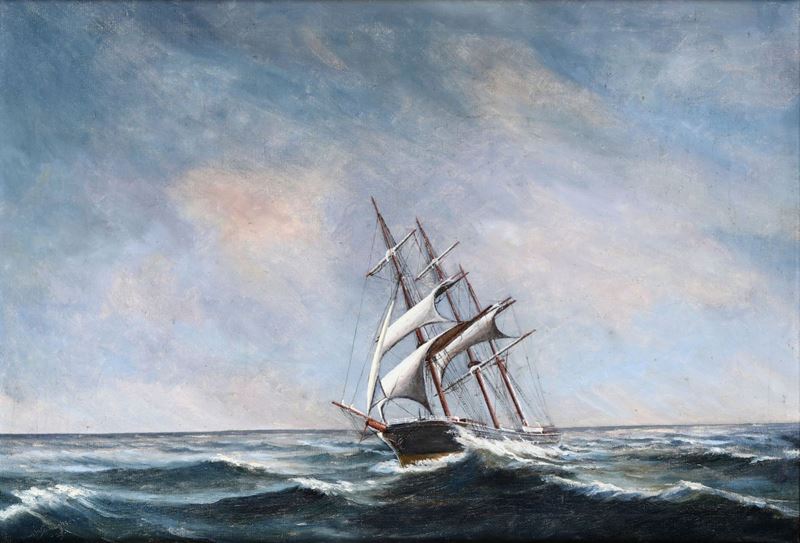 W.A. Hughson Veliero in navigazione  - Auction Marittime Arts - Cambi Casa d'Aste