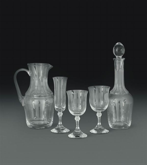 Servizio di bicchieri “Classic Rose” Rosenthal, seconda metà del XX secolo