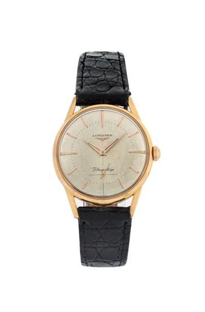Longines - Orologio da Polso in Oro Rosa con Cinturino in Pelle.