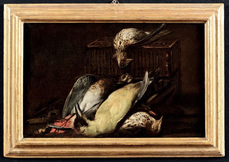 Scuola del XVII-XVIII secolo Natura morta con cacciagione  - Auction Fine Art - Cambi Casa d'Aste