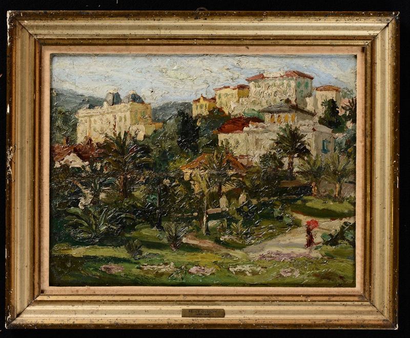 Felice Gussoni (1885 - 1908) Paesaggio  - Asta Dipinti del XIX e XX Secolo - Cambi Casa d'Aste