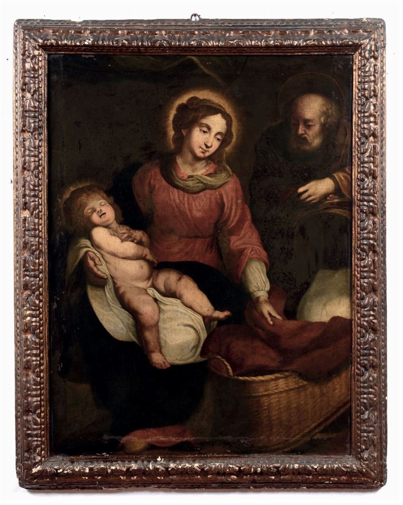 Scuola del XVII secolo Sacra Famiglia  - Auction Fine Art - Cambi Casa d'Aste