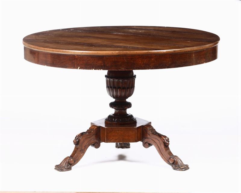 Tavolo con piano circolare, XIX secolo  - Asta Arredi, Dipinti e Oggetti d'Arte - Cambi Casa d'Aste