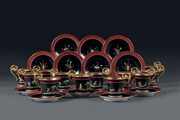Dodici tazze da caffè, XIX secolo