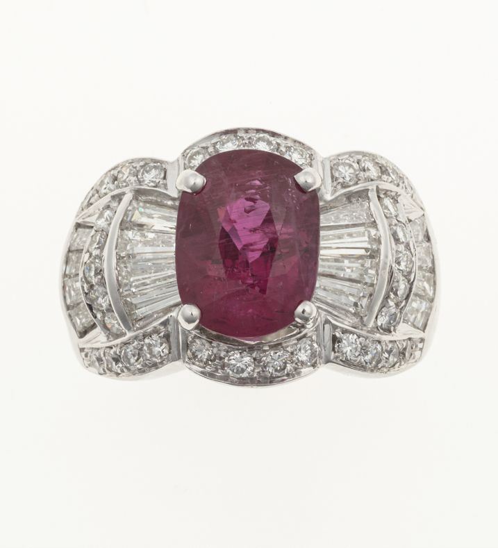 Ruby and diamond ring. Indications of heating  - Auction Fine Jewels  - Cambi Casa d'Aste