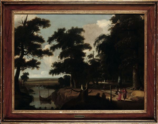 Jaques Fouquieres - Jaques Fouquières (Anversa 1580 - Parigi 1659) Paesaggio boschivo