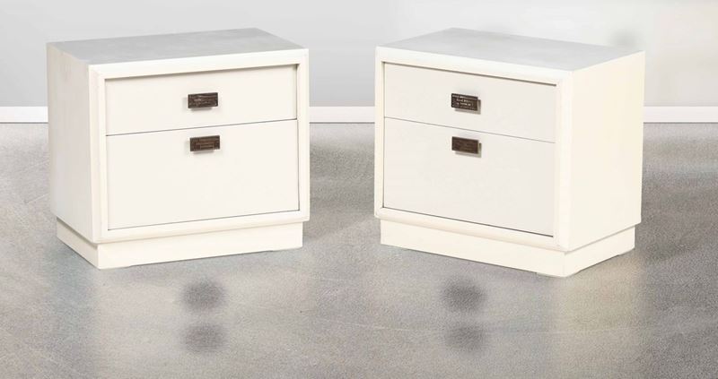 Two nightstands, Italy, 1970s  - Auction Design Lab - Cambi Casa d'Aste