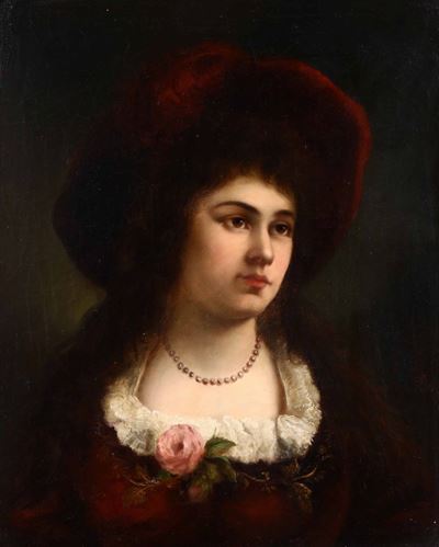 Adèle Riché (1791-1887) Attribuito Aritratto di Signora