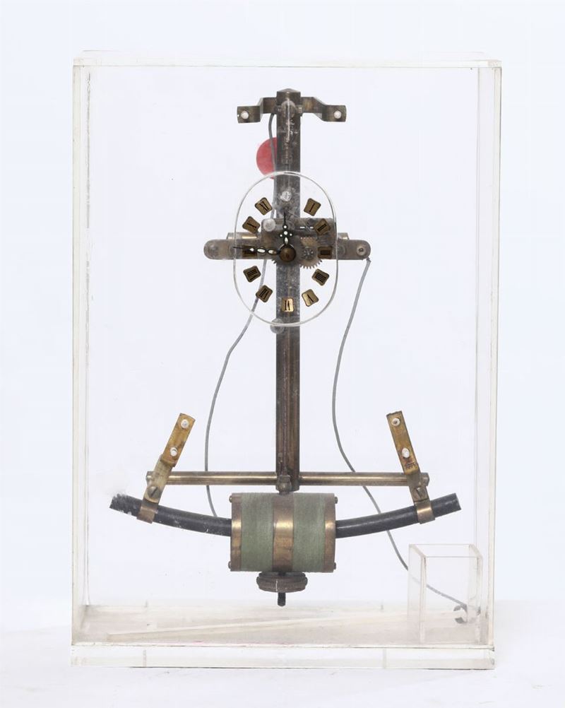 Orologio in Metallo con Teca in Plexiglass, XIX-XX Secolo
