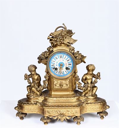 Pendola in Bronzo Dorato, Francia XIX Secolo