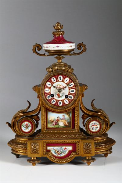 Pendola con Miniature. Francia XIX Secolo