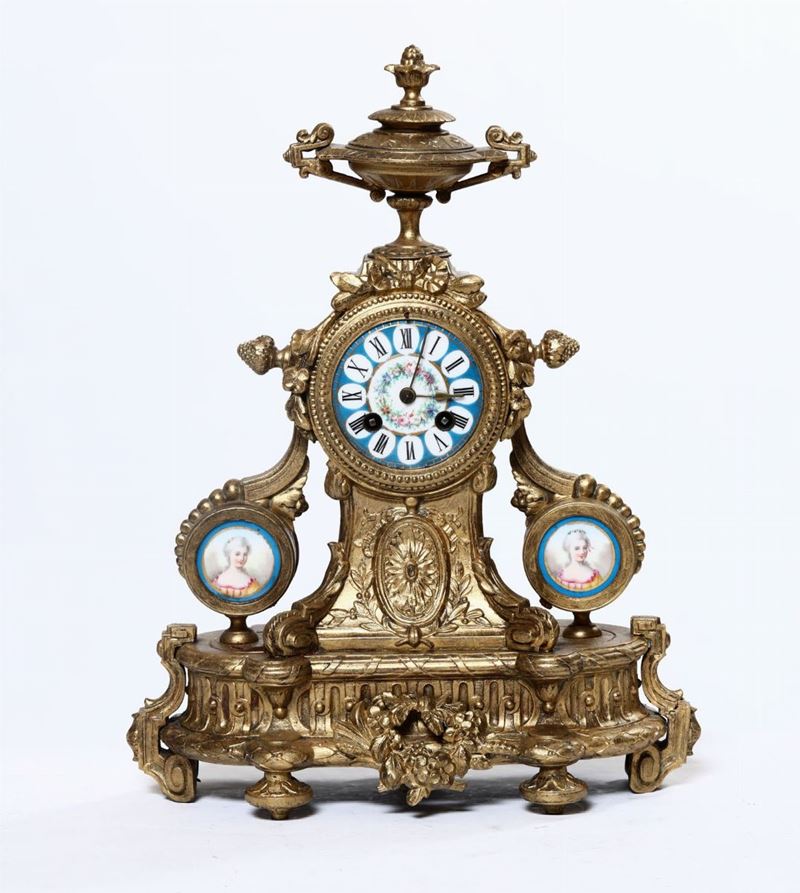 Pendola con Miniature. Francia XIX Secolo