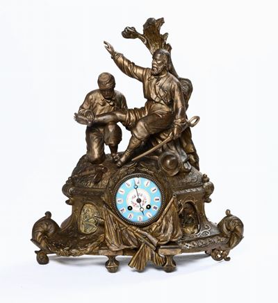 Pendola con Soggetto Garibaldino. Francia XIX Secolo