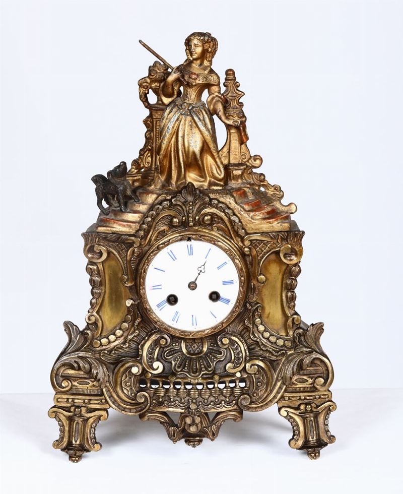 Pendola in Bronzo e Metallo. Francia XIX Secolo