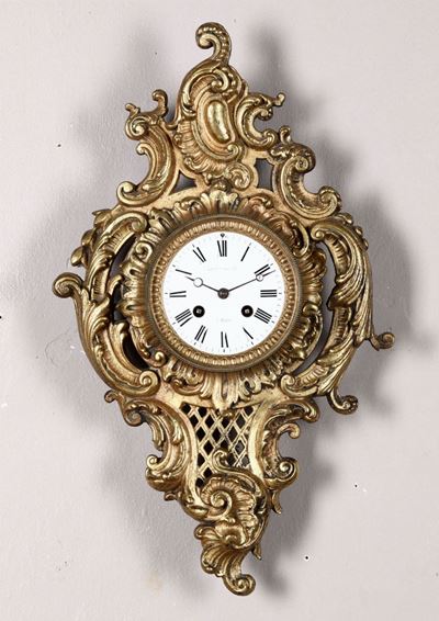 Pendola Cartel in Bronzo. Francia XIX Secolo
