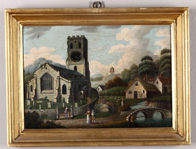 Orologio con Dipinto. Austria XIX Secolo
