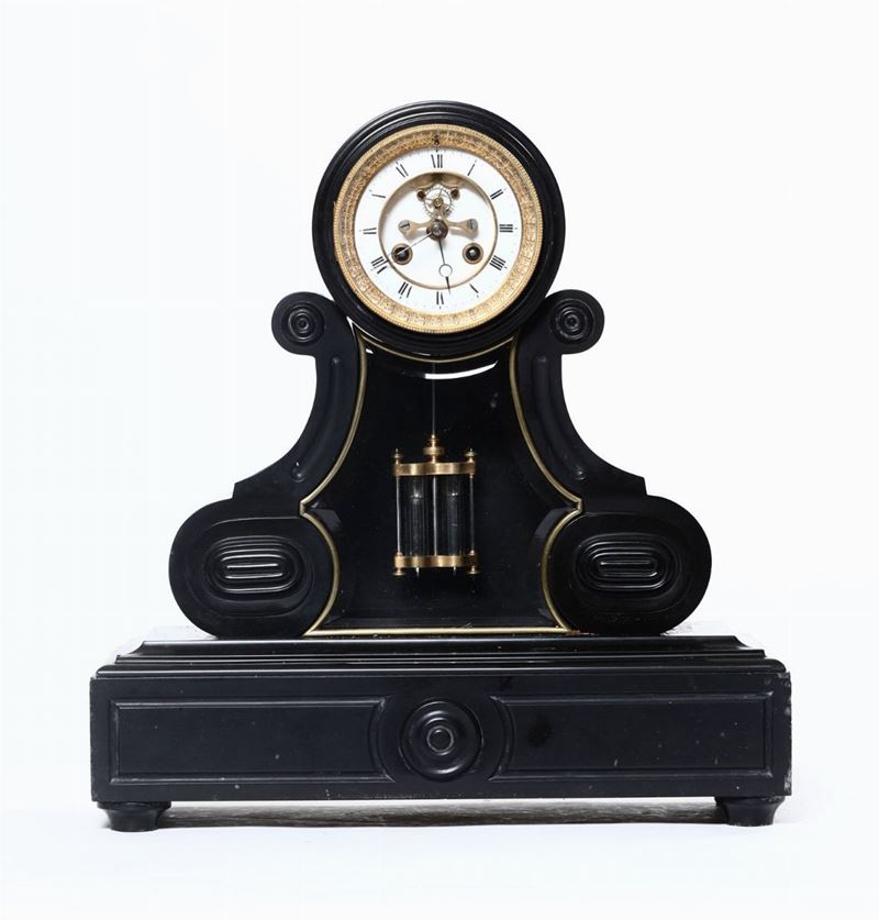 Pendola in Marmo Nero. Francia, Napoleone III
