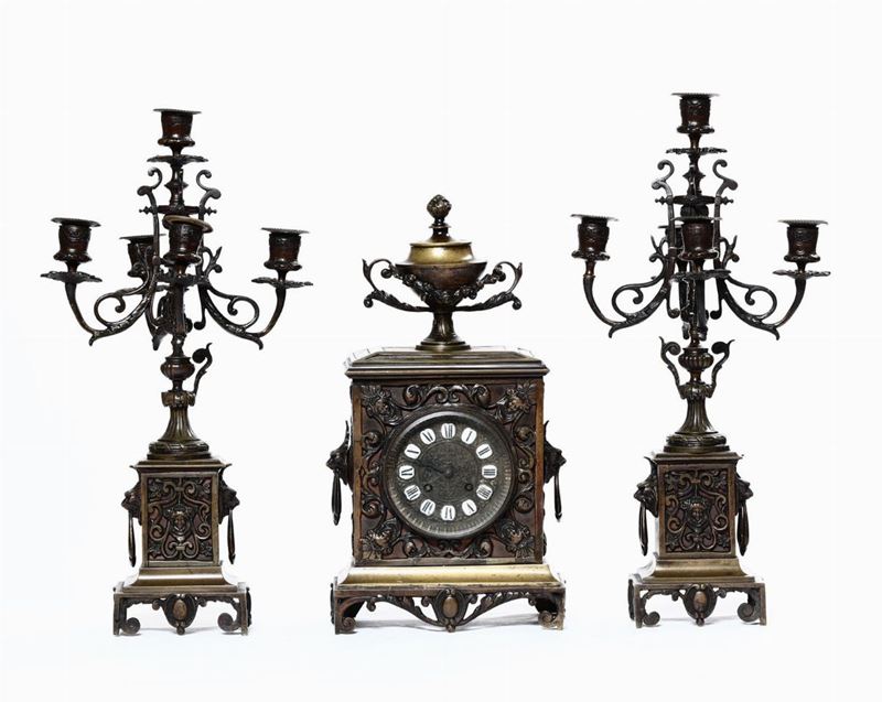 Trittico in Bronzo. Francia XIX Secolo