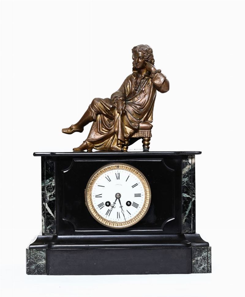 Pendola in Marmo Figurata. Francia XIX Secolo