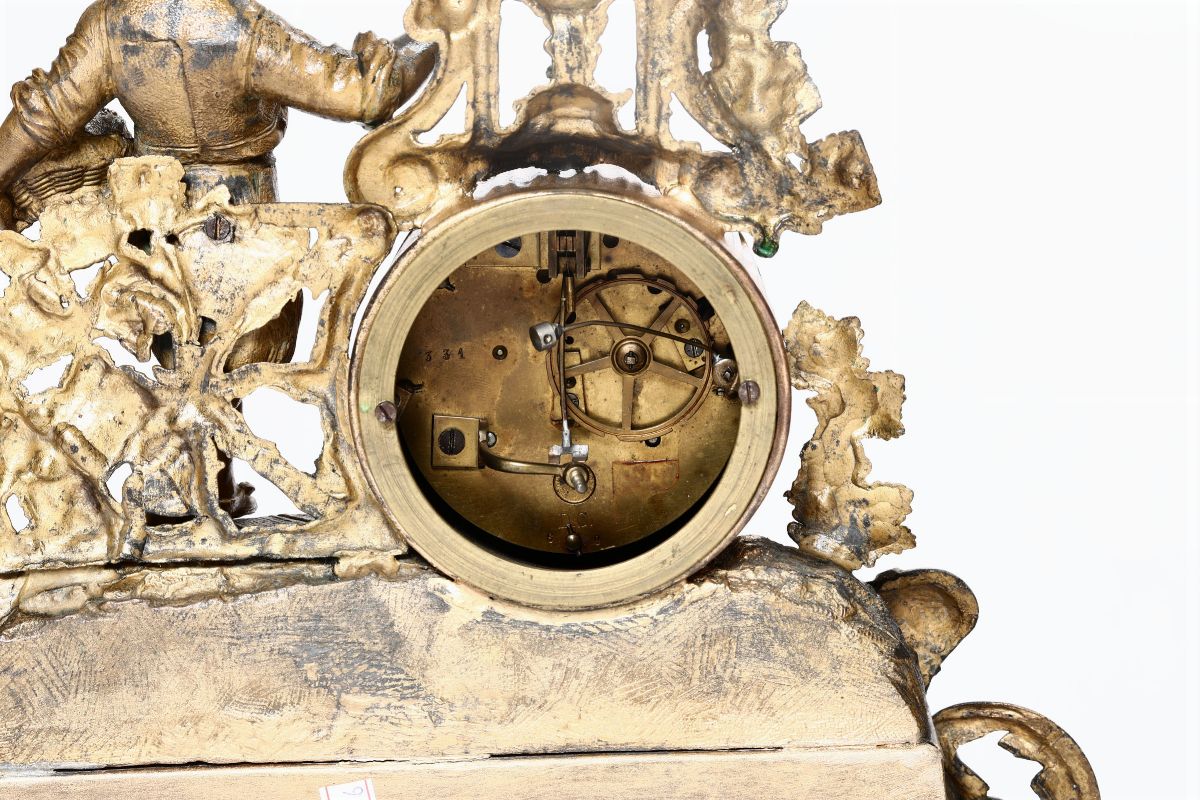 Due Pendole Figurate. Francia XIX Secolo