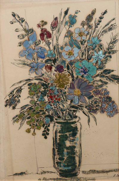 Oscar Saccorotti (1898 - 1986)natura Morta con Fiori in Vaso
