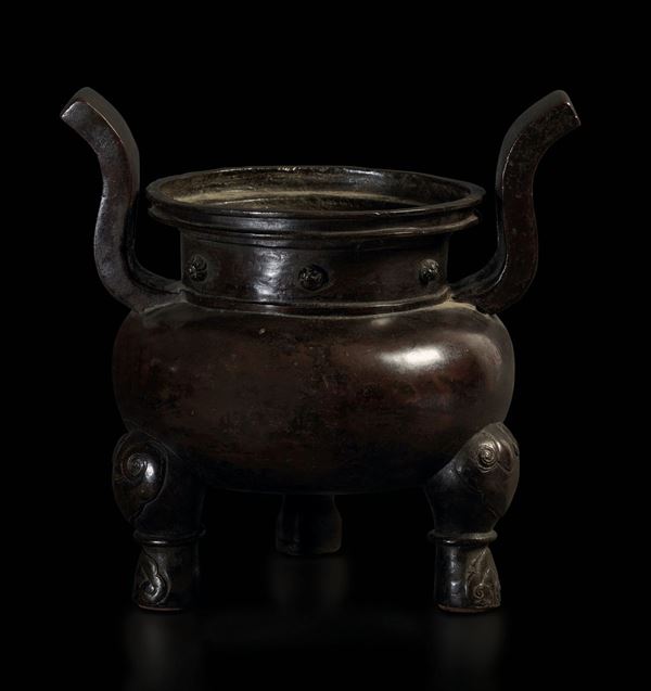 A bronze censer, China, Ming Dynasty, 1600s