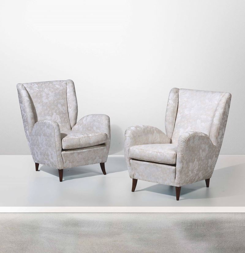 Two armchairs, Italy, 1950s  - Auction Design - Cambi Casa d'Aste