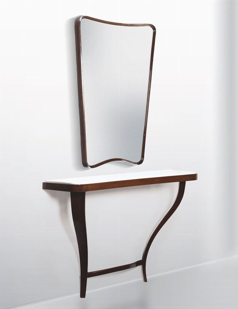 A mirror and consolle table, Italy, 1950s  - Auction Design - Cambi Casa d'Aste