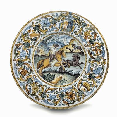 Piatto Castelli, Berardino Gentili il Vecchio, 1670-1680