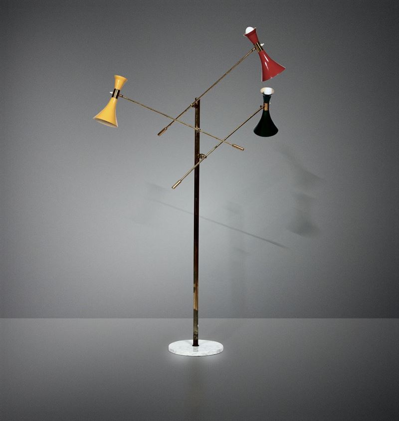 An orientable floor lamp, Italy, 1950s ca.  - Auction Design - Cambi Casa d'Aste