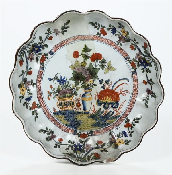 Piatto Faenza, manifattura Ferniani, 1775-1800