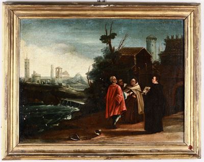Scuola Italiana del XVIII Secolopaesaggi con Figure