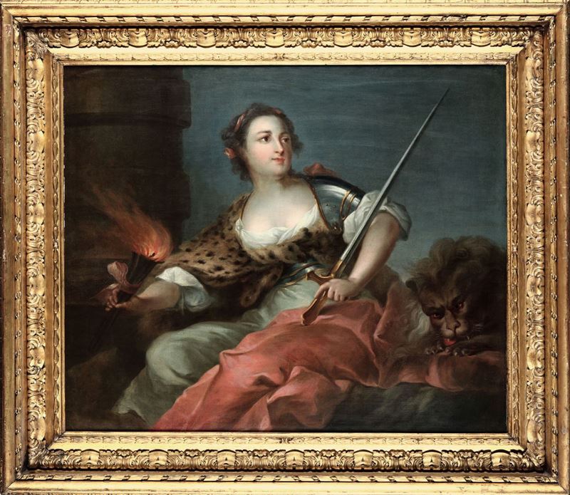 Jean Marc Nattier (1685-1766), ambito di Bellona o allegoria della guerra  - Asta Antiquariato - Cambi Casa d'Aste