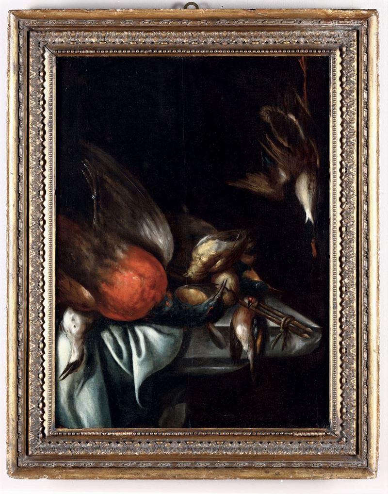 Scuola olandese del XVII secolo Natura morta con volatili  - Auction Fine Art - Cambi Casa d'Aste