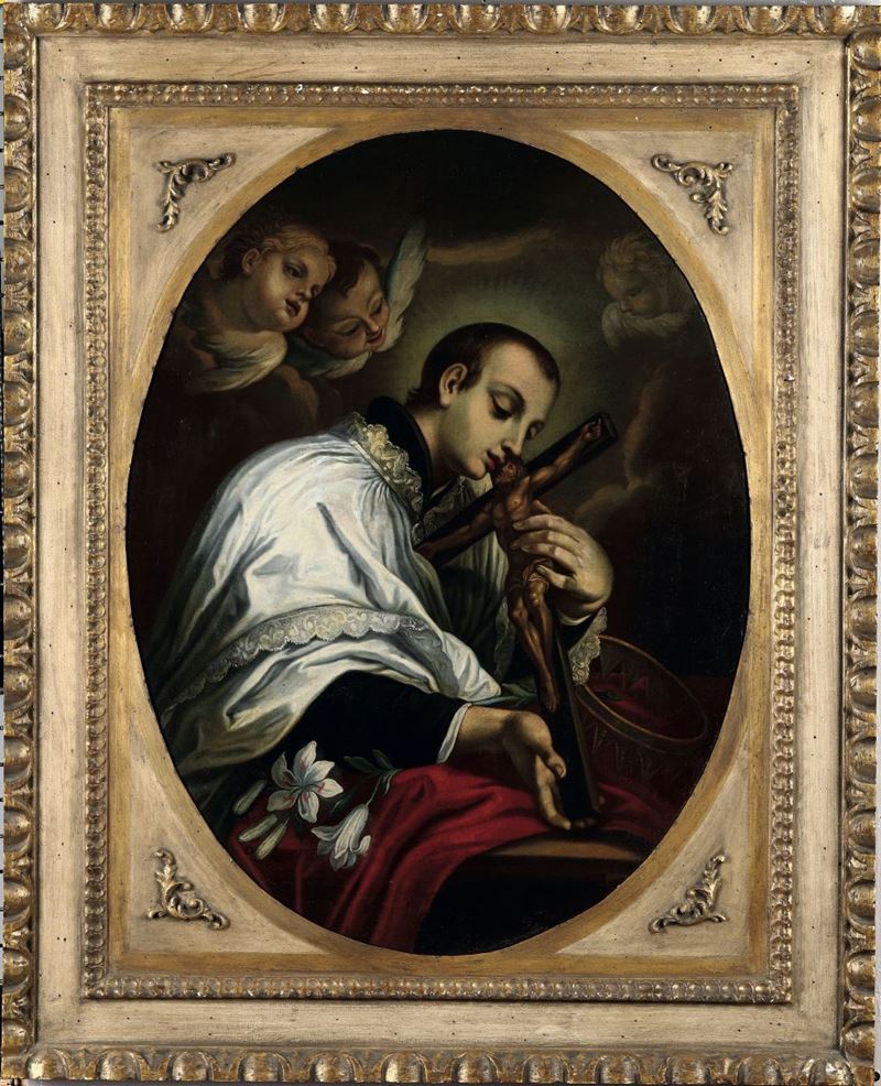 Scuola italiana del XVIII secolo San Luigi Gonzaga in preghiera  - Auction Fine Art - Cambi Casa d'Aste
