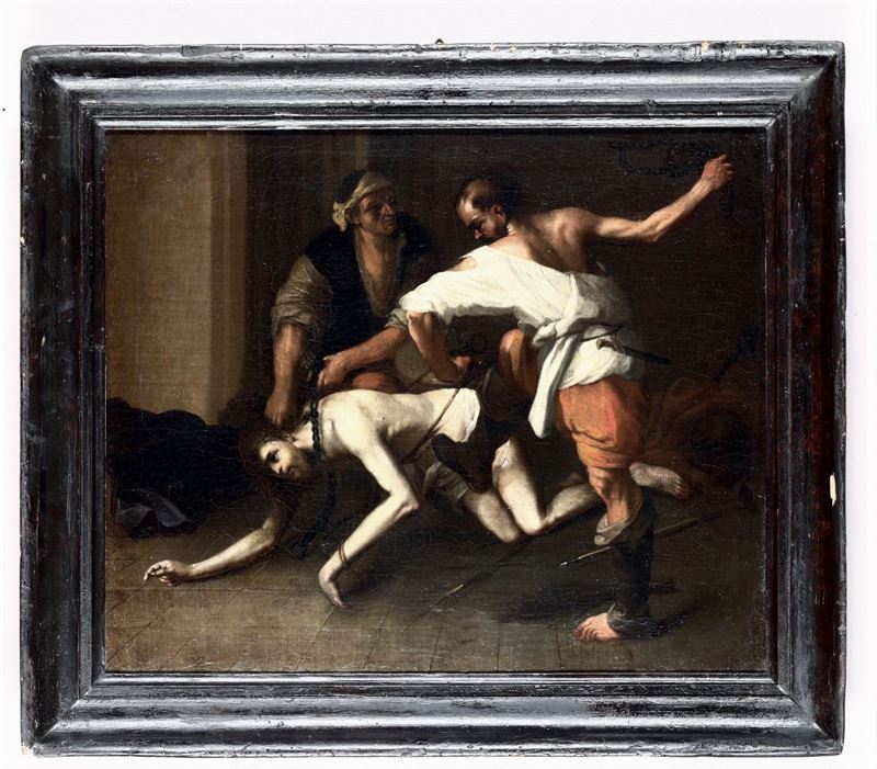 Scuola italiana del XVII secolo Flagellazione di Cristo  - Asta Antiquariato - Cambi Casa d'Aste