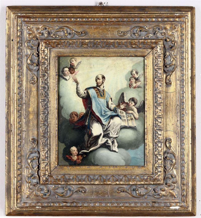Scuola italiana del XVII secolo Santo in gloria  - Auction Fine Art - Cambi Casa d'Aste