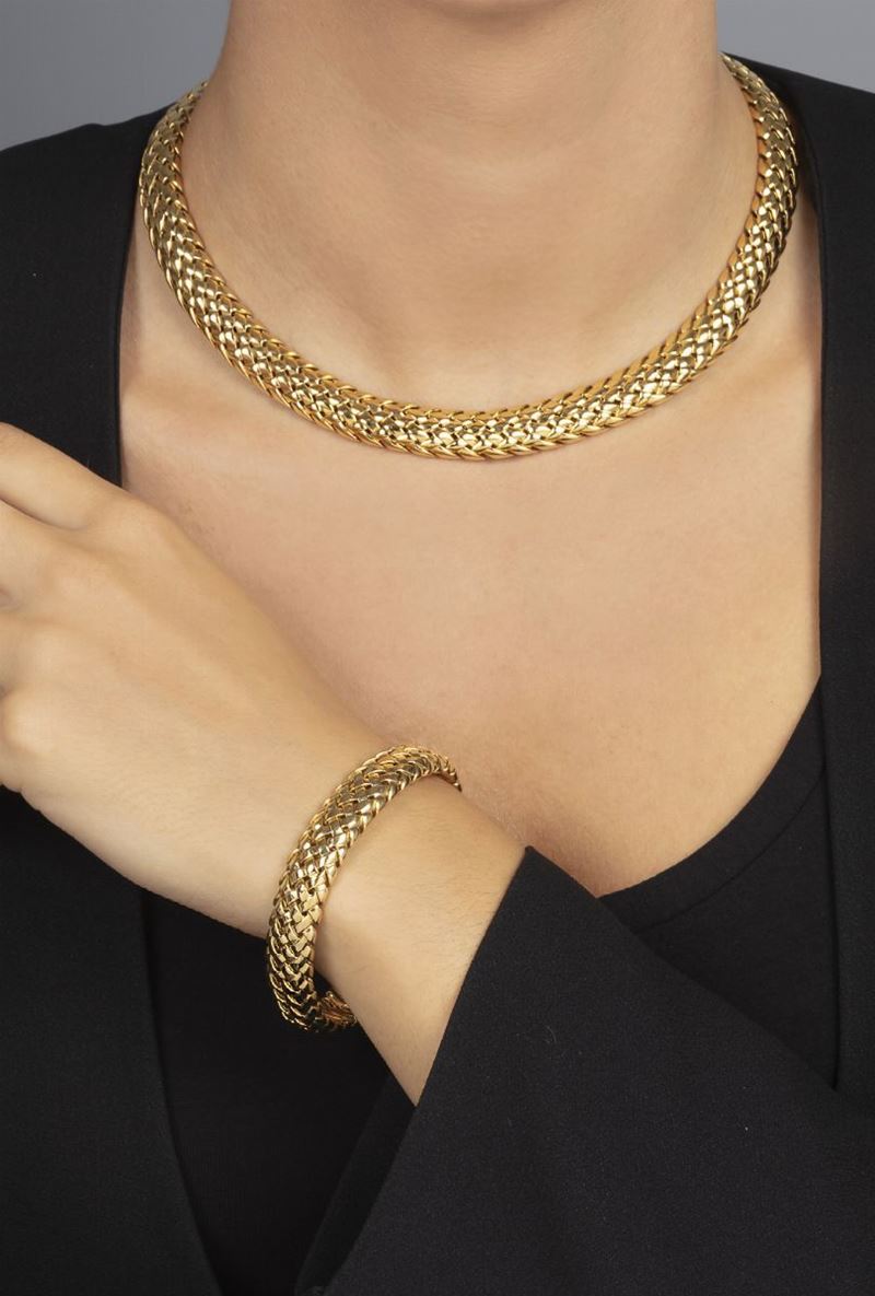 Gold demi-parure. Signed Tiffany & Co.  - Auction 100 designer jewels - Cambi Casa d'Aste