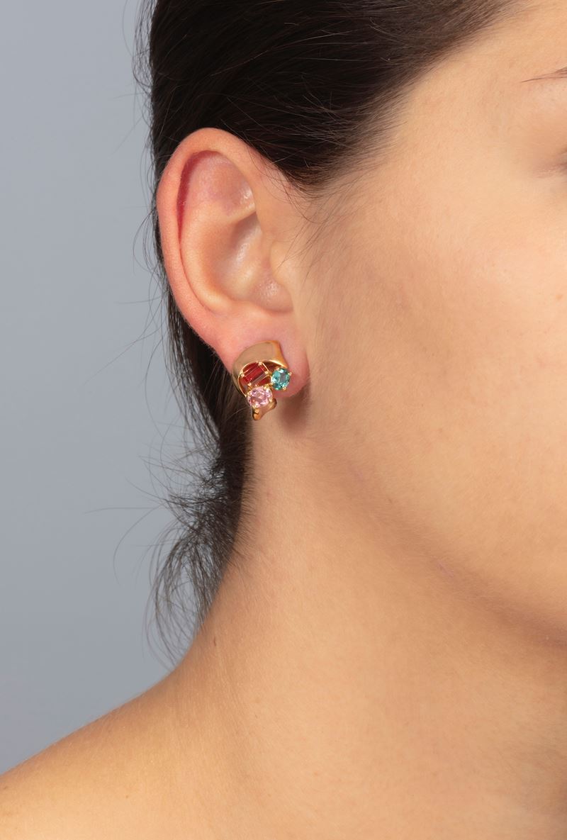 Pair of gem-set and gold earrings. Signed Repossi  - Auction 100 designer jewels - Cambi Casa d'Aste